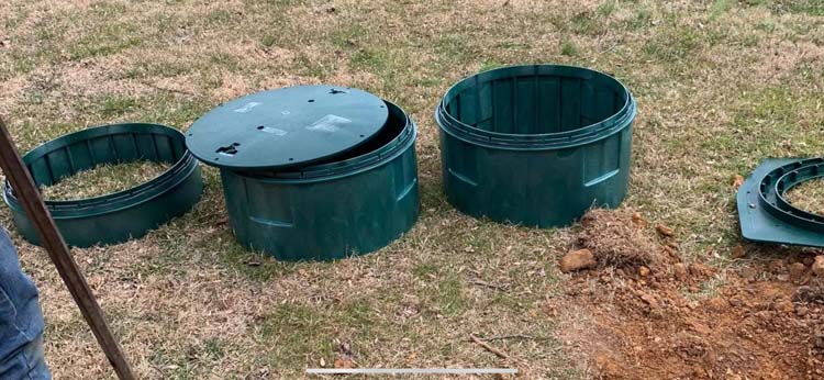 Septic system installation site